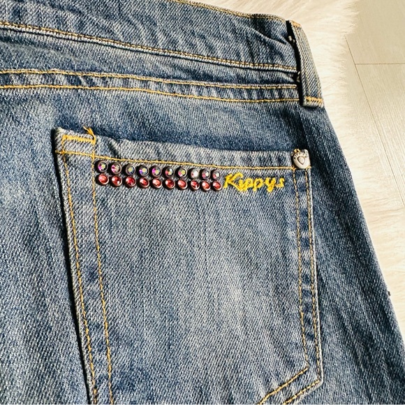 NWT Kippys Swarovski Embellished Pinwheel Flare Designer Jeans Made in USA, 29 - Picture 8 of 14